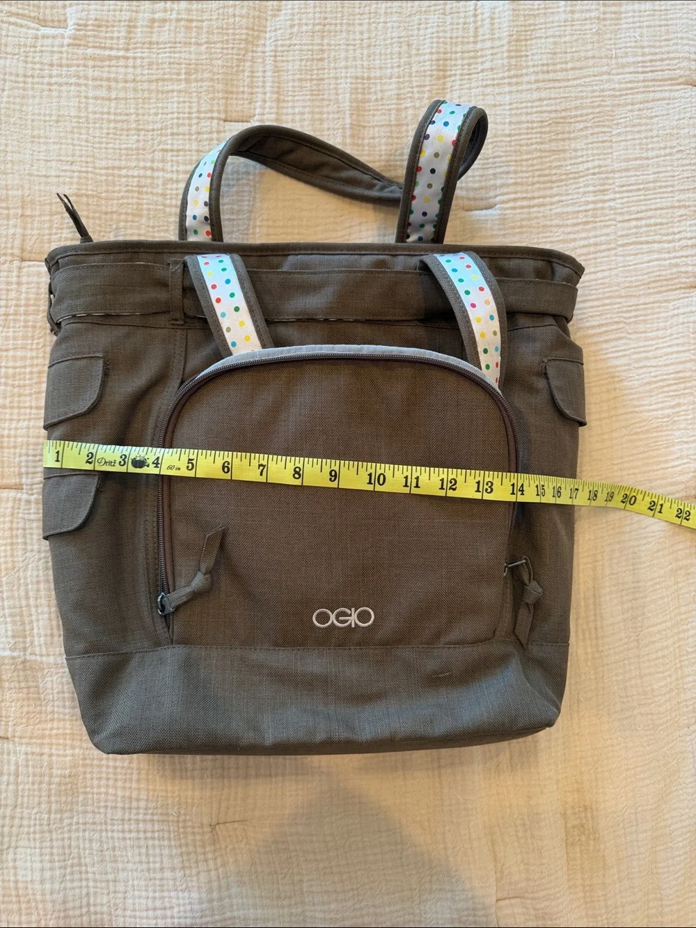 OGIO Canvas Messenger Bag Brown Laptop Tablet Satchel Organizer